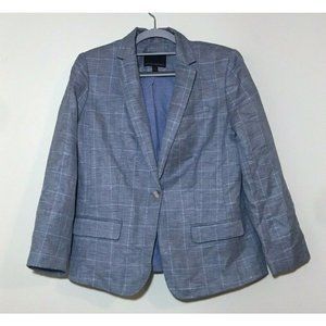 Banana Republic Women's Blazer Blue Plaid Size 8